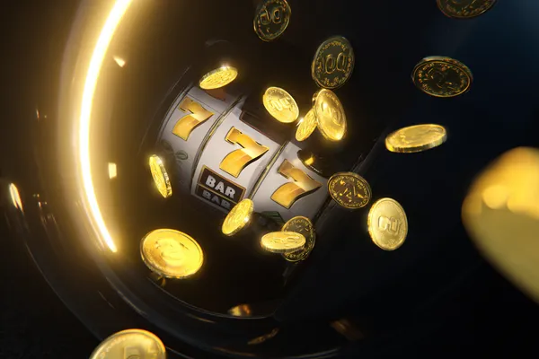 A woman smiling while playing online games on her laptop, surrounded by neon casino elements, showcasing A177’s diverse game collection.